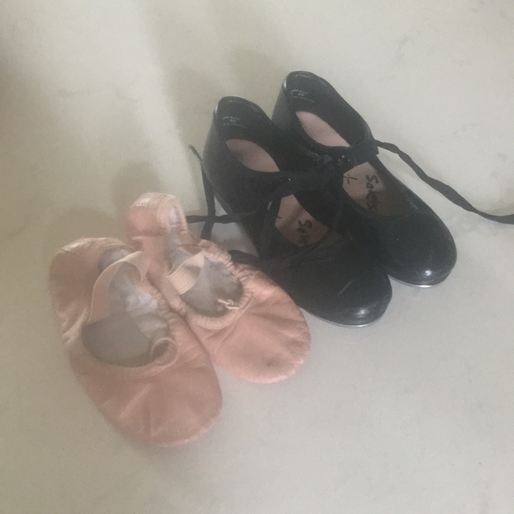 Ballet and tap shoes